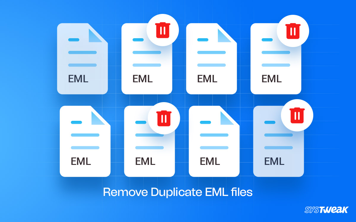 How to remove duplicate eml files on windows