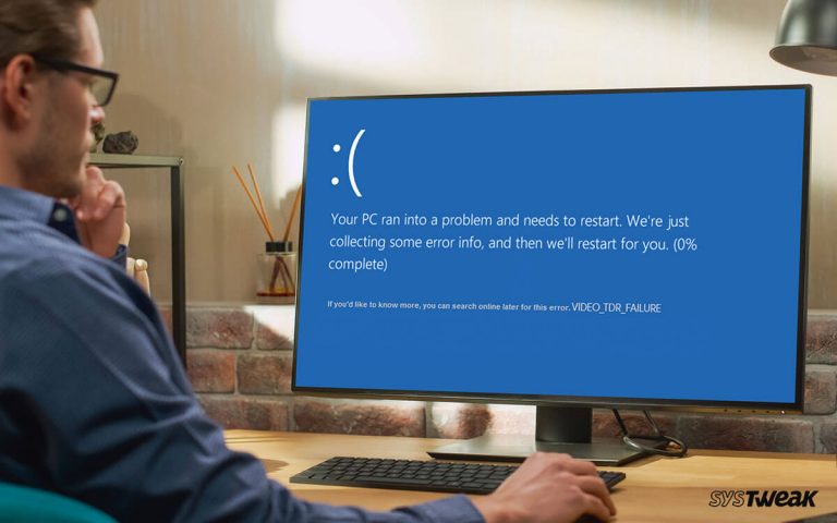 Video TDR Failure Error in Windows PC