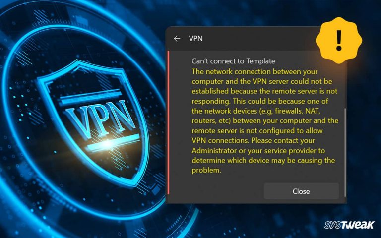 Fix VPN 809 error