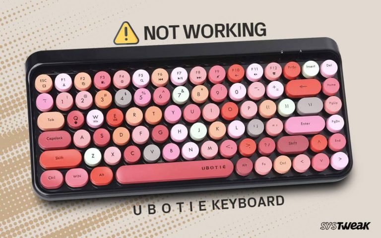 Ubotie-Keyboard-Not-Working