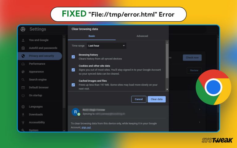 Troubleshooting Filetmperror.html Error on Chrome
